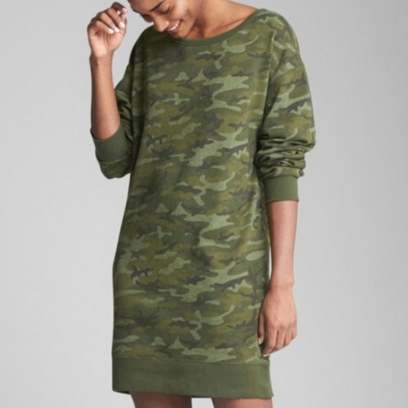 camo sweater dress